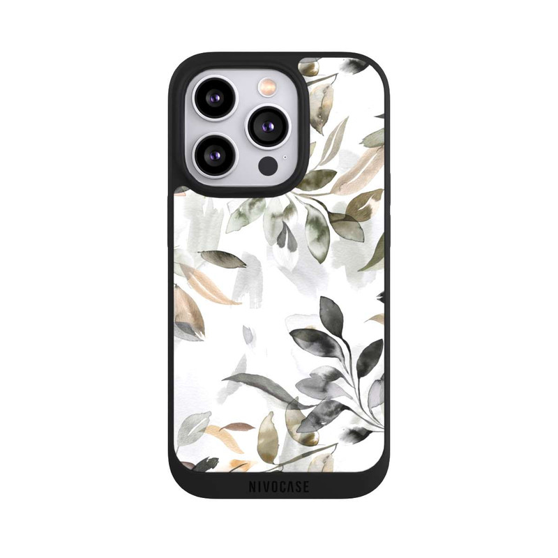 iPhone 14 Pro NIVOpure Feuilles neutres à l’aquarelle