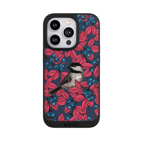 Apple iPhone 14 Pro NIVOpure Blueberries And Birds On Navy
