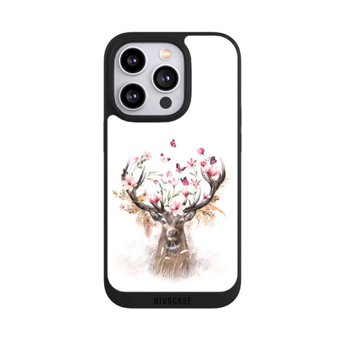 Apple iPhone 14 Pro NIVOpure Hirsch Blumen Geweih