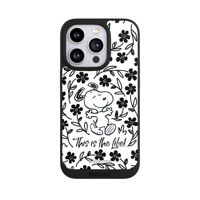 iPhone 14 Pro NIVOpure Snoopy schwarz und weiß This Is The Life