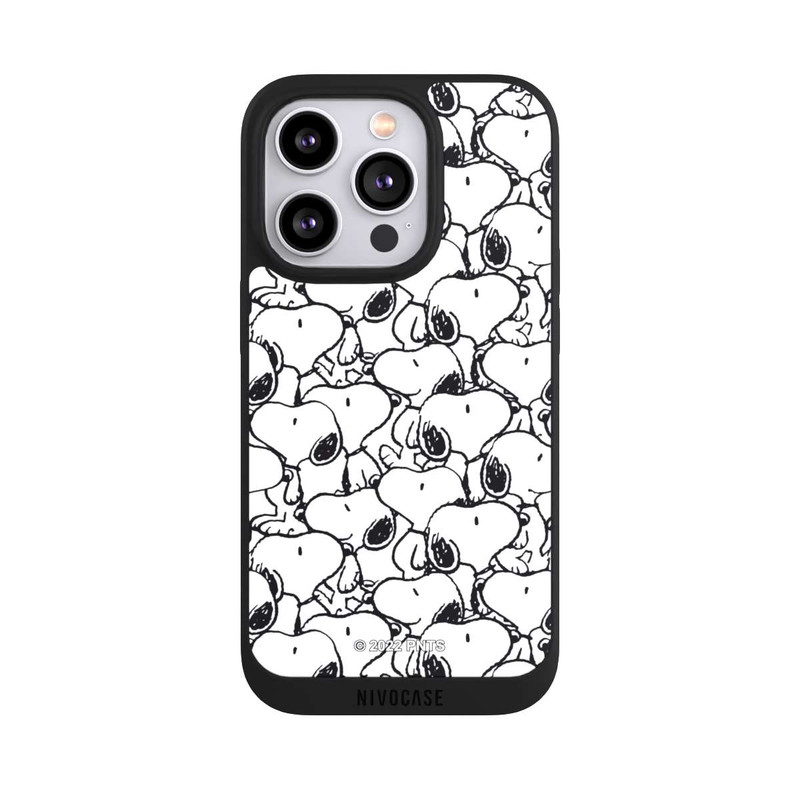 iPhone 14 Pro NIVOpure Snoopy Muster Schwarz und Weiß