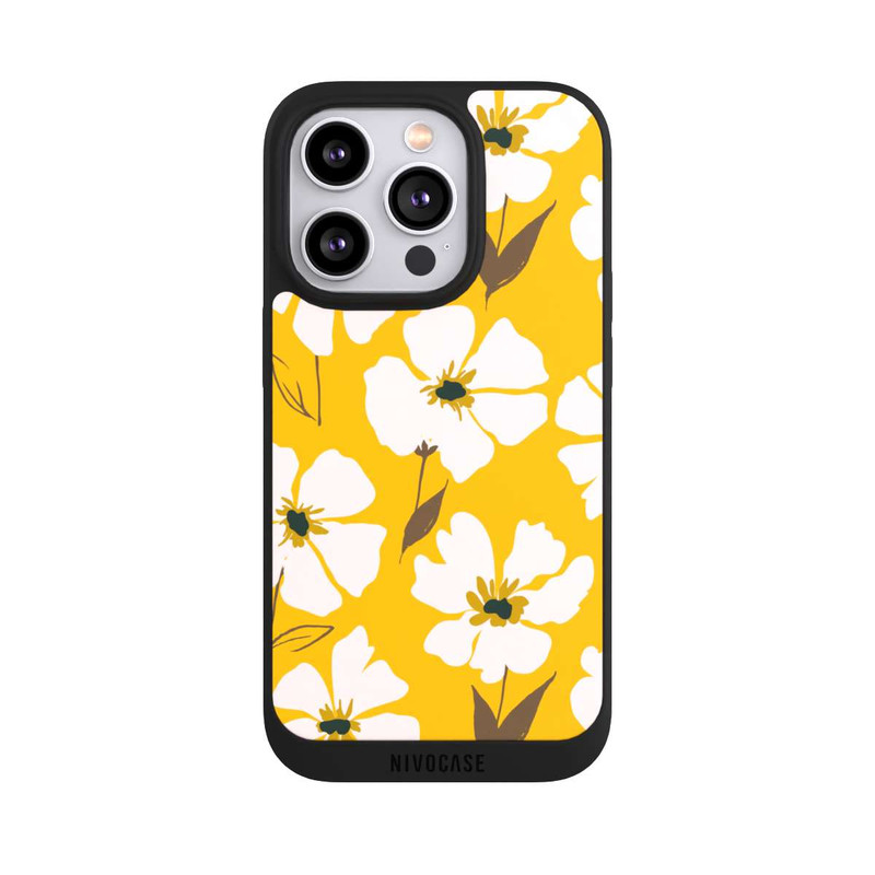 iPhone 14 Pro NIVOpure Flower meadow on yellow ocher
