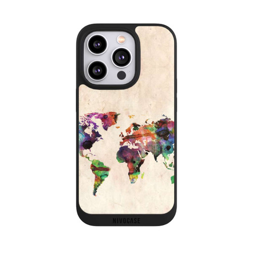 Apple iPhone 14 Pro NIVOpure World Map by Michael Tompsett