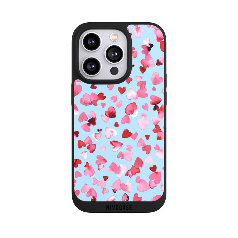 iPhone 14 Pro NIVOpure Valentinstagsherzen in rosa blau