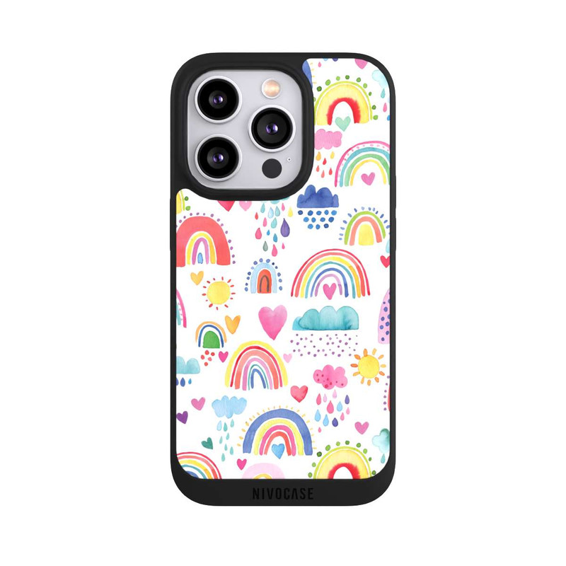 iPhone 14 Pro NIVOpure Lovely Rainbows Multi Rouge