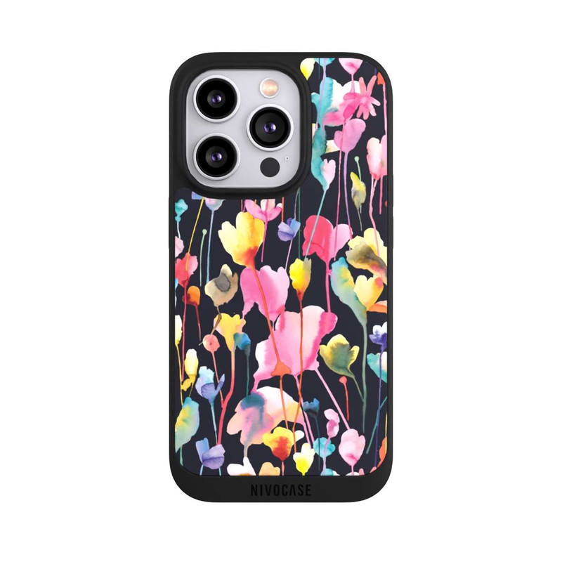 iPhone 14 Pro NIVOpure Wildblumen schwarz