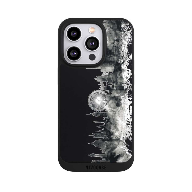iPhone 14 Pro NIVOpure London Skyline BW Black