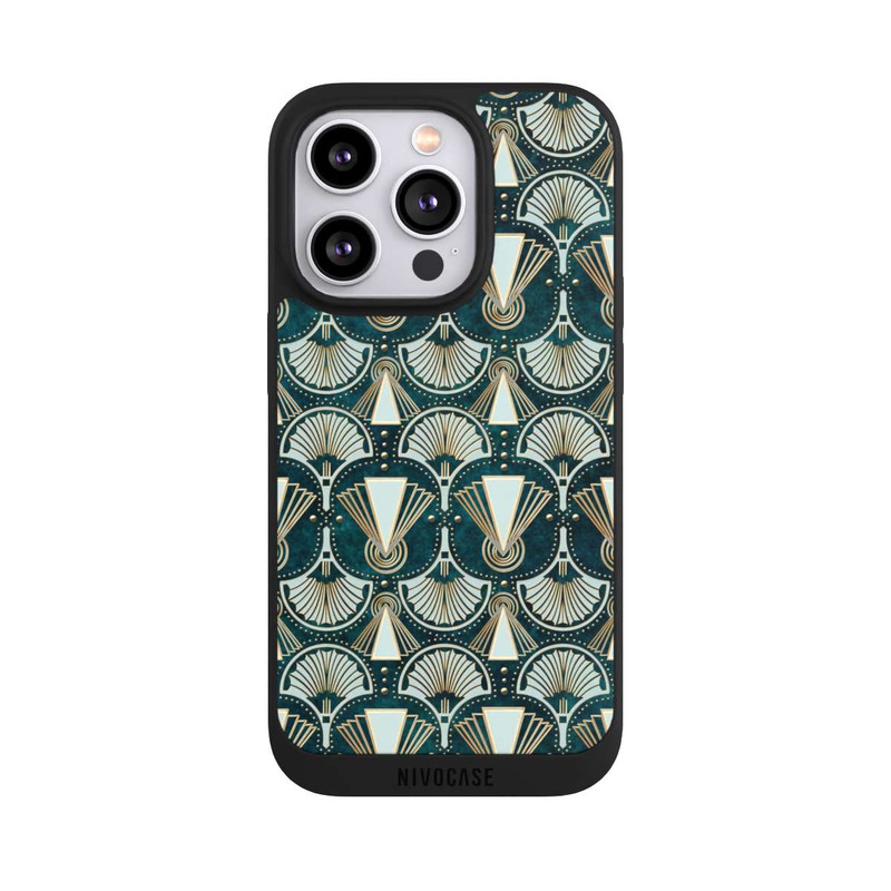 iPhone 14 Pro NIVOpure Art Deco Green Pattern
