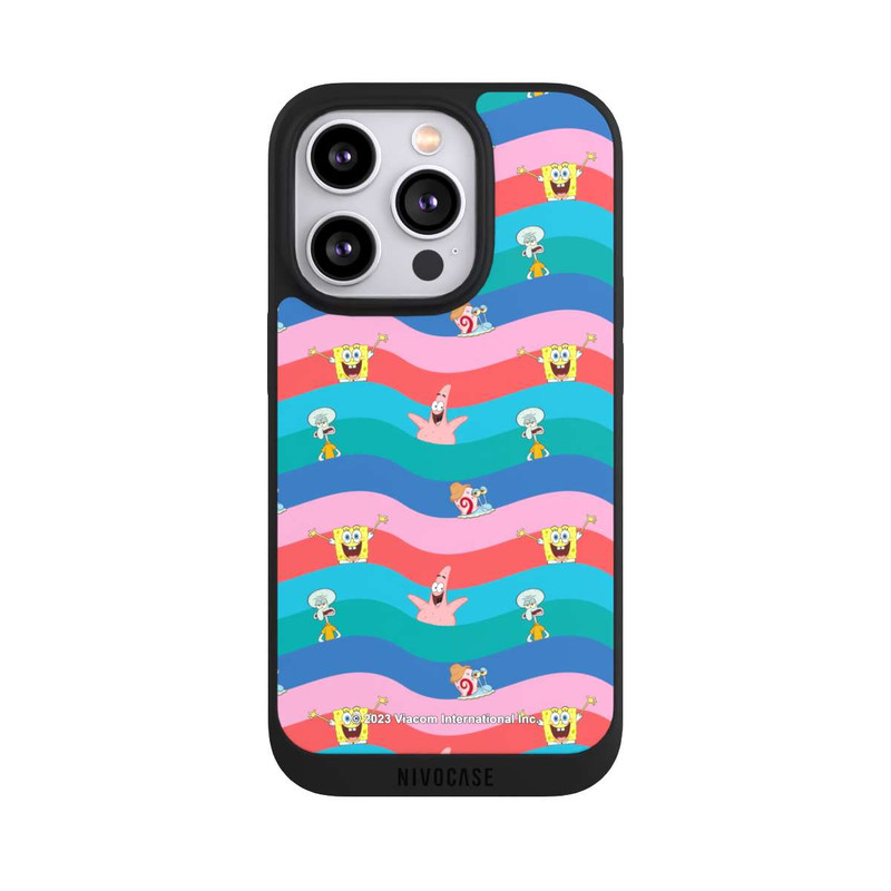iPhone 14 Pro NIVOpure Spongebob Freunde Bunte Wellen