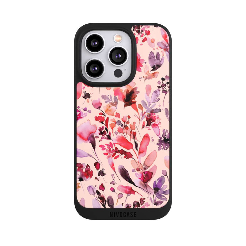 iPhone 14 Pro NIVOpure Fleurs artistiques Viva Magenta