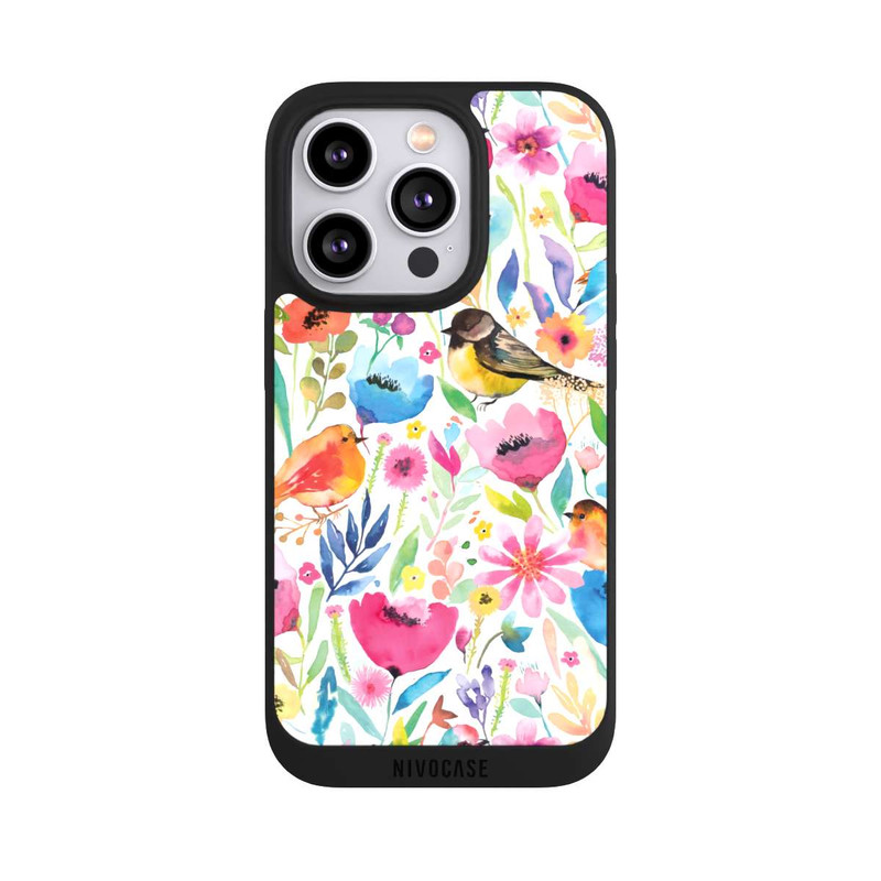 iPhone 14 Pro NIVOpure Oiseaux et fleurs fantaisistes