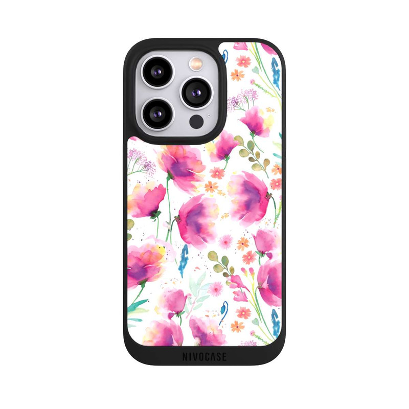 iPhone 14 Pro NIVOpure Coquelicots abstraits aquarelle