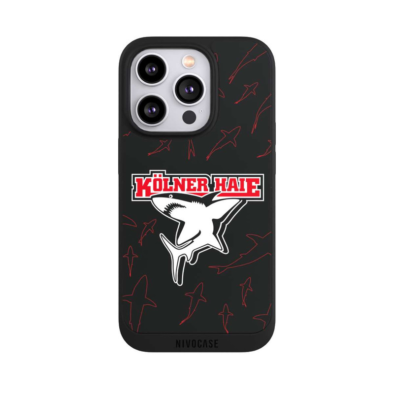 iPhone 14 Pro NIVOpure Haie Muster Rot