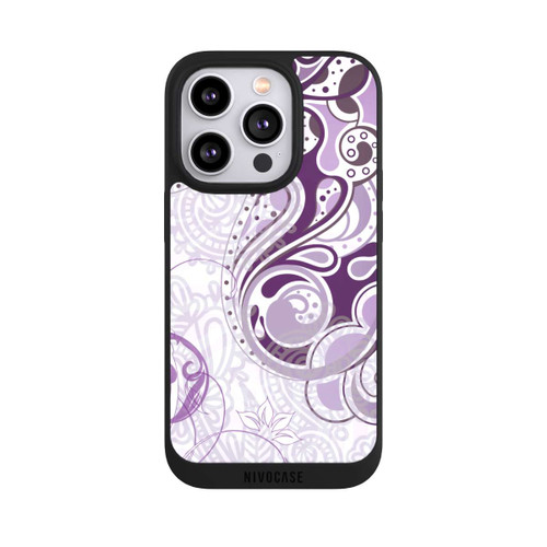 Apple iPhone 14 Pro NIVOpure Purple and White Autumn Pattern