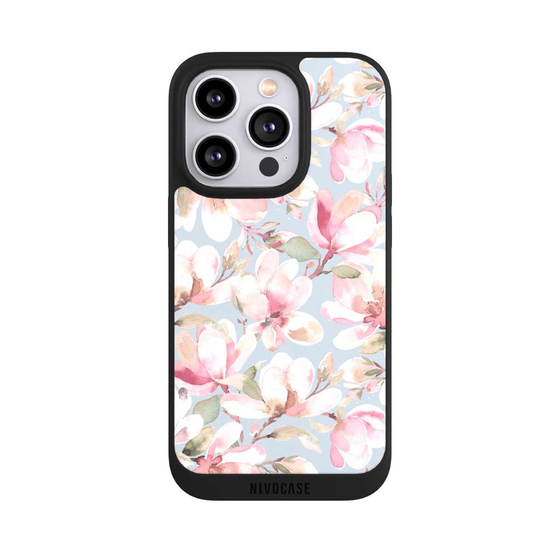 iPhone 14 Pro NIVOpure Magnolien Blumen Pastellrosa