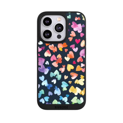 Apple iPhone 14 Pro NIVOpure Valentinstag Herzen Schwarz
