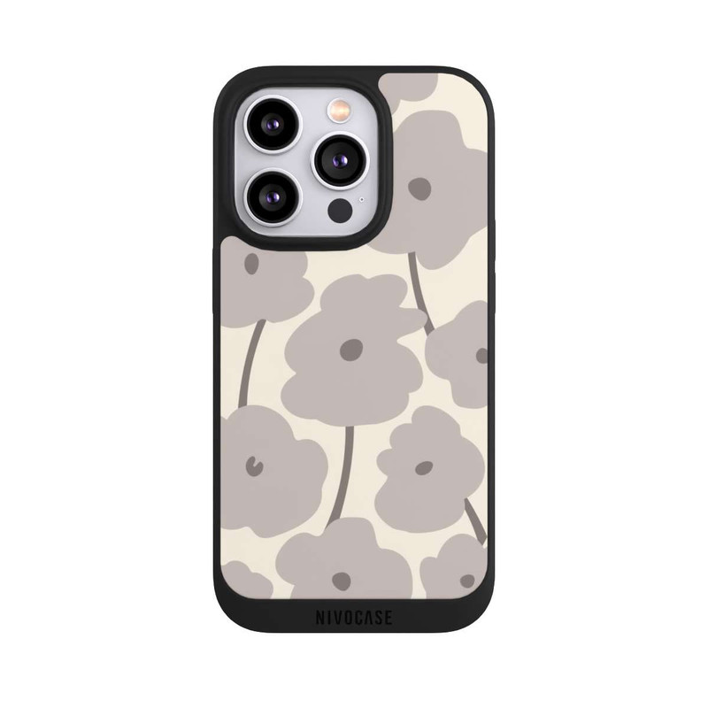 iPhone 14 Pro NIVOpure Minimalistische Blumen Beige