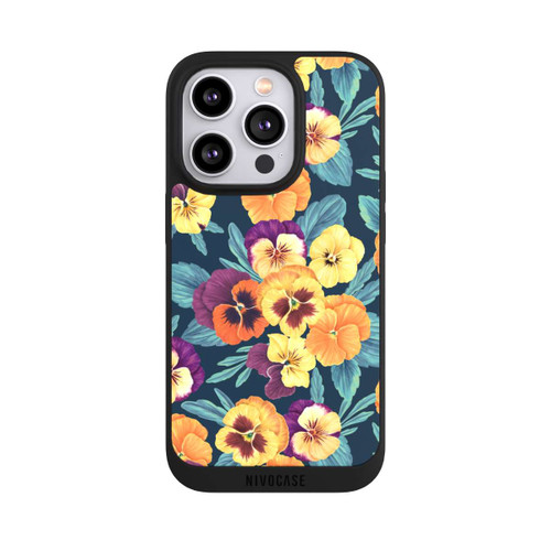 Apple iPhone 14 Pro NIVOpure Pansies on Navy