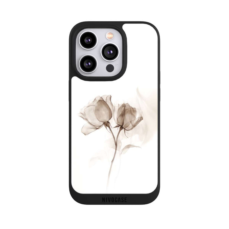 iPhone 14 Pro NIVOpure Braune Rose Blume Nebel