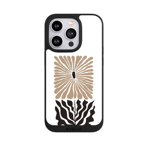 Apple iPhone 14 Pro NIVOpure Eckige Blume Dunkelbraun