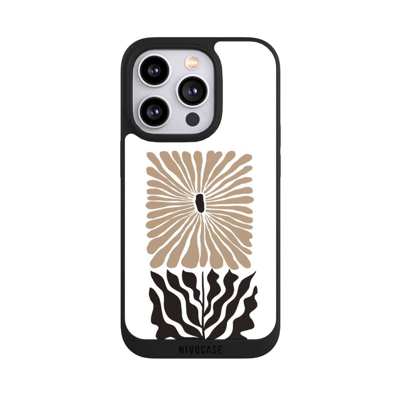 iPhone 14 Pro NIVOpure Boho Flower Brown on White