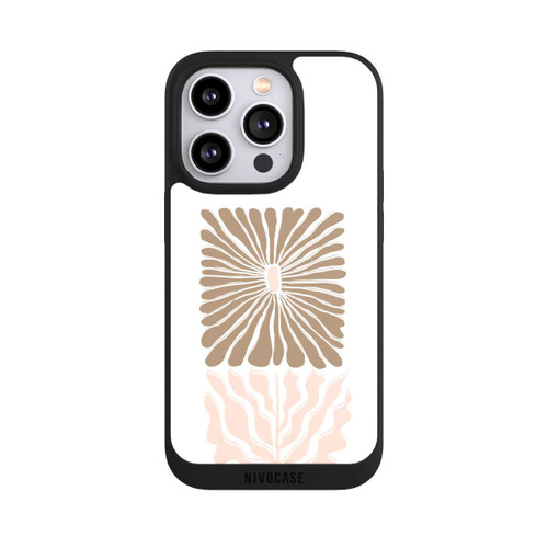 Apple iPhone 14 Pro NIVOpure Eckige Blume Hellbraun