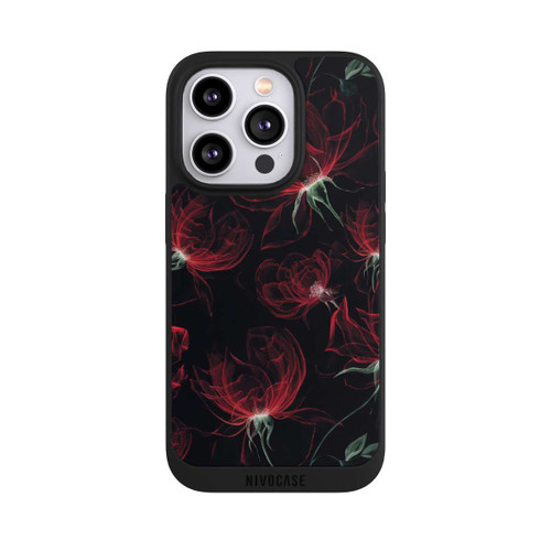 Apple iPhone 14 Pro NIVOpure Tapete mit roten Blumen
