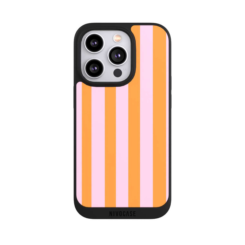 iPhone 14 Pro NIVOpure Orange And Pink Stripes