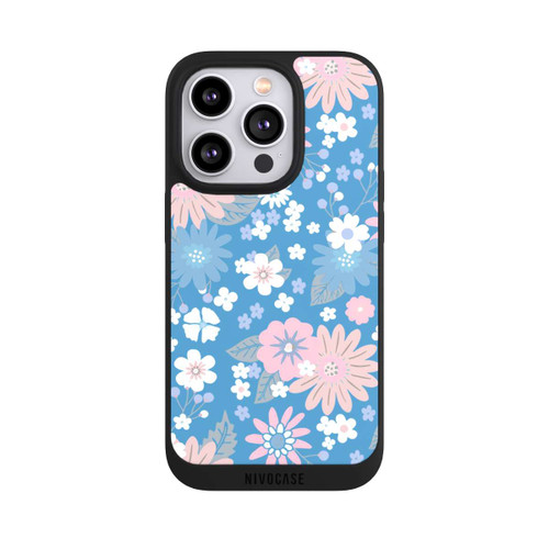 Apple iPhone 14 Pro NIVOpure Wildblumen Muster Blau