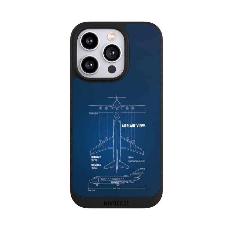 iPhone 14 Pro NIVOpure Flugzeug-Wireframe
