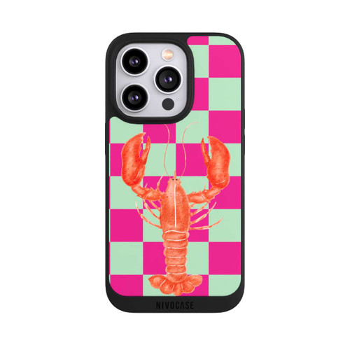 Apple iPhone 14 Pro NIVOpure Pink Checkers Lobster