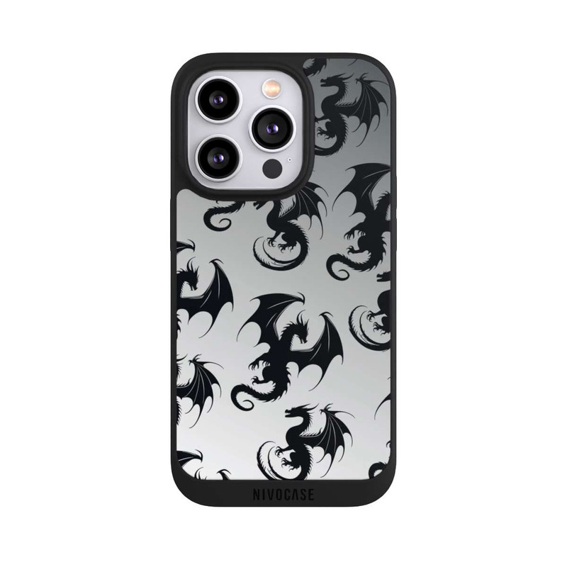 iPhone 14 Pro NIVOpure Dragon Pattern Grey