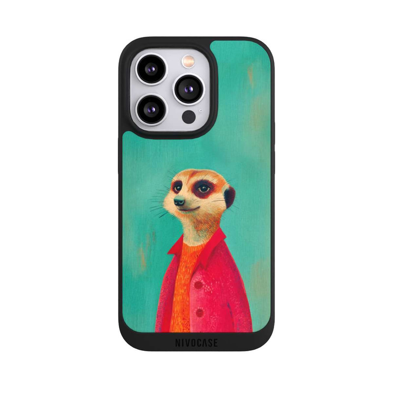 iPhone 14 Pro NIVOpure Meerkat Green Illustration