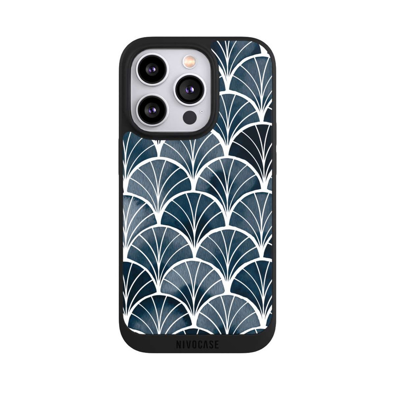 iPhone 14 Pro NIVOpure Botanische Brise Art Deco Grau