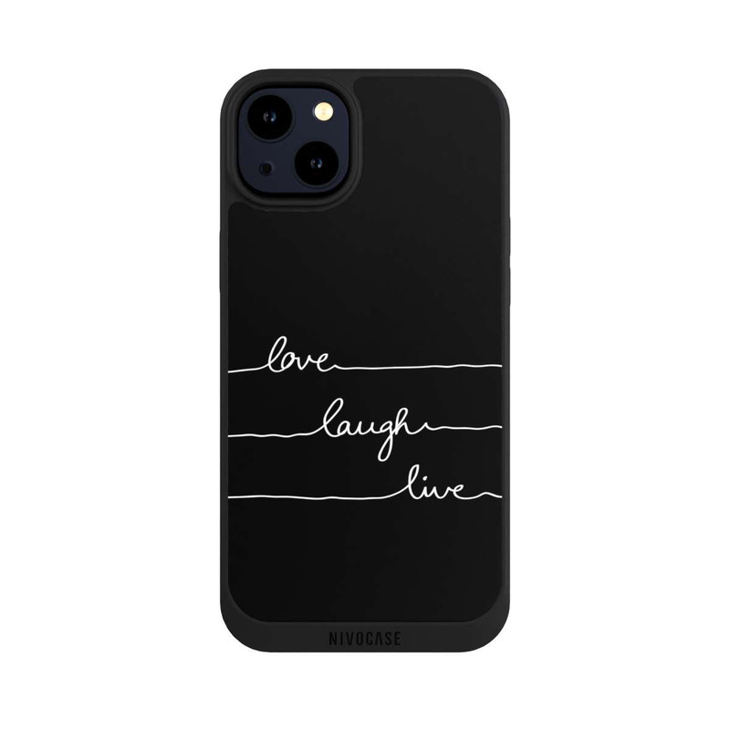iPhone 14 Plus NIVOpure Love Laugh Live white/black