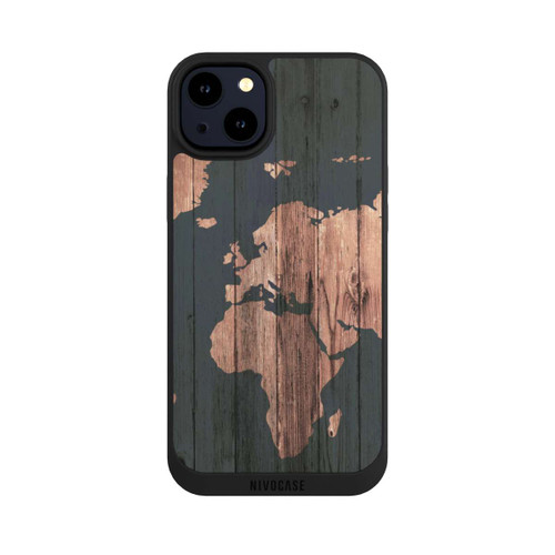 Apple iPhone 14 Plus NIVOpure Wooden World Map