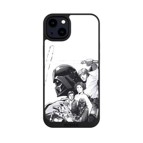 Apple iPhone 14 Plus NIVOpure StarWars Charaktere - Schwarz-Weiß