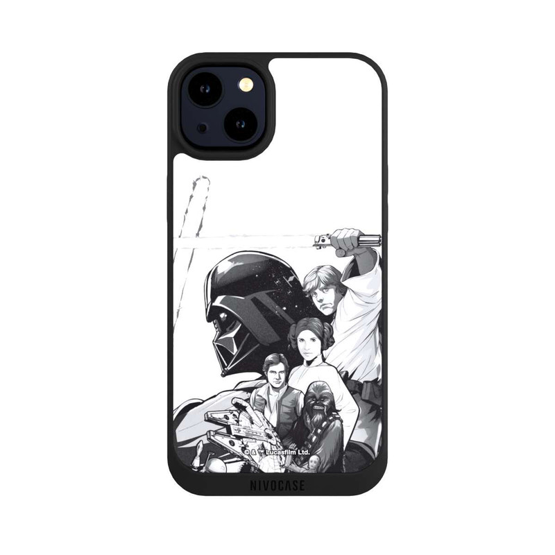 iPhone 14 Plus NIVOpure StarWars Charaktere - Schwarz-Weiß