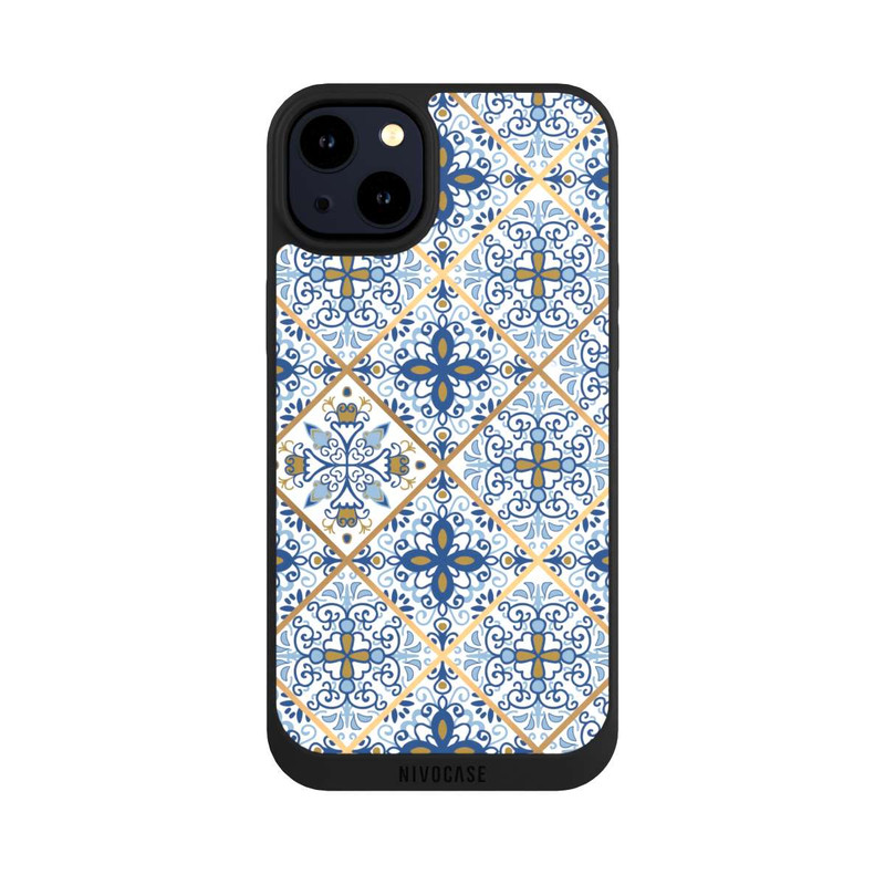 iPhone 14 Plus NIVOpure Mosaic Blue-Gold Look