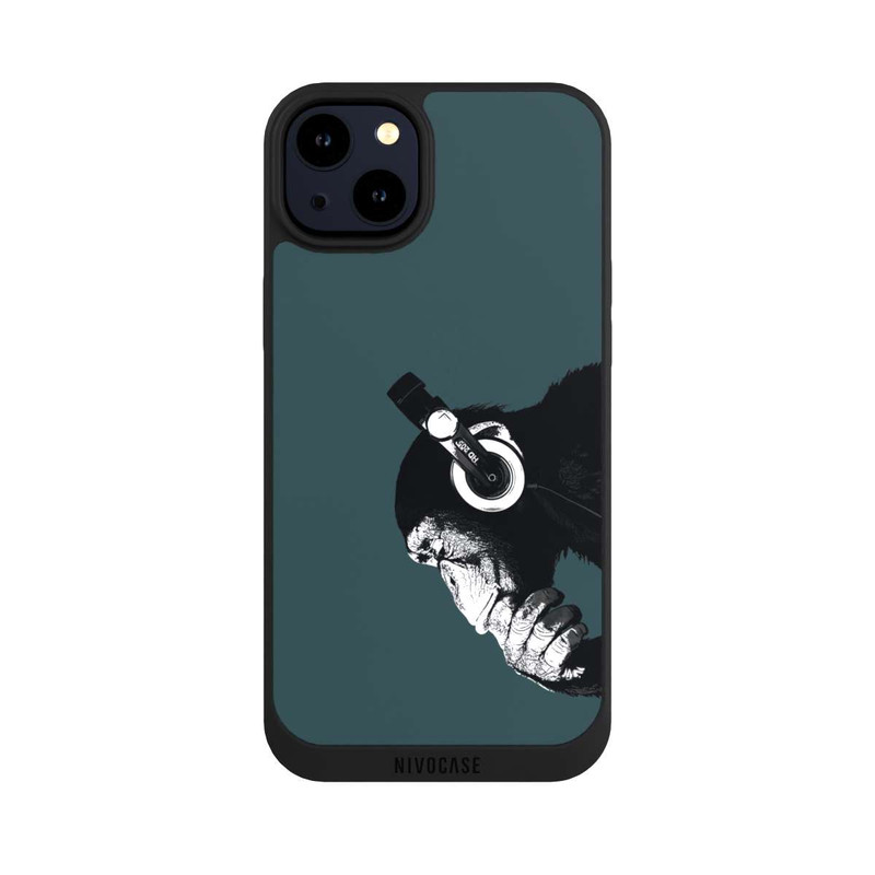 iPhone 14 Plus NIVOpure Denkender Affe Blau