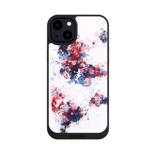 Apple iPhone 14 Plus NIVOpure World Map Paint Splashes Blue Red