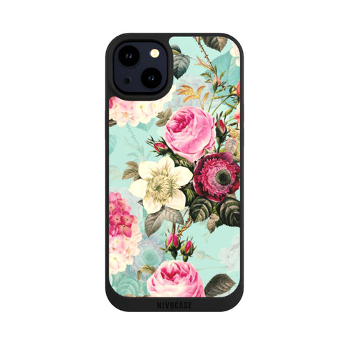 Apple iPhone 14 Plus NIVOpure Türkisfarbene Rosentapete