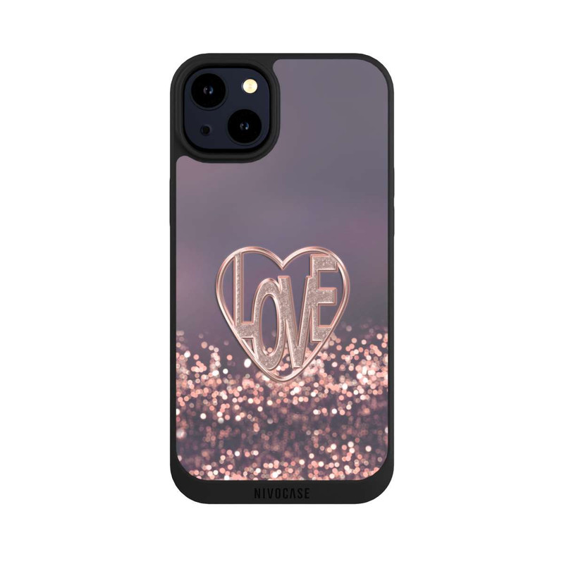 iPhone 14 Plus NIVOpure LOVE Glitzerrosa