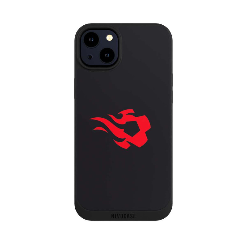 iPhone 14 Plus NIVOpure Belgian Red Flames Black