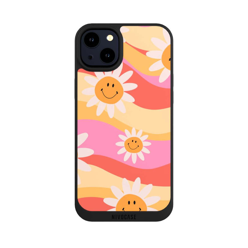 iPhone 14 Plus NIVOpure Retro Smiles Orange Colorful