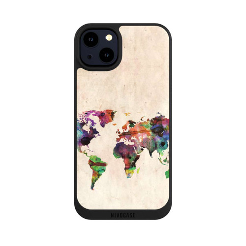 Apple iPhone 14 Plus NIVOpure World Map by Michael Tompsett