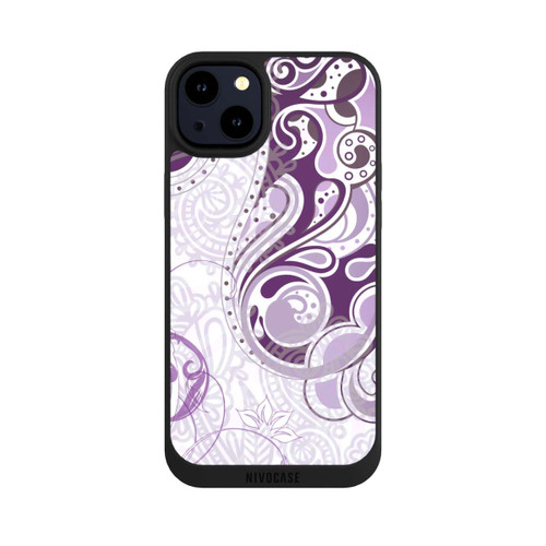 Apple iPhone 14 Plus NIVOpure Purple and White Autumn Pattern