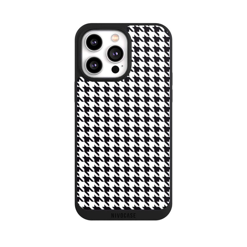 iPhone 14 Pro Max NIVOpure Houndstooth black-white