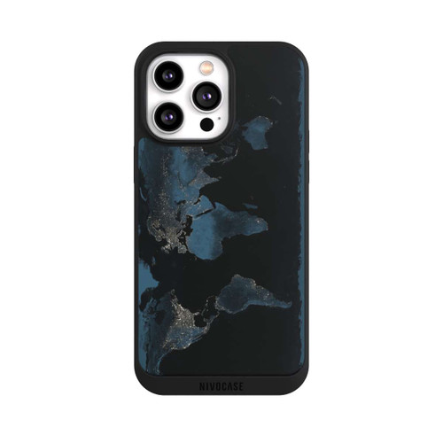 Apple iPhone 14 Pro Max NIVOpure Carte du Monde Nuit
