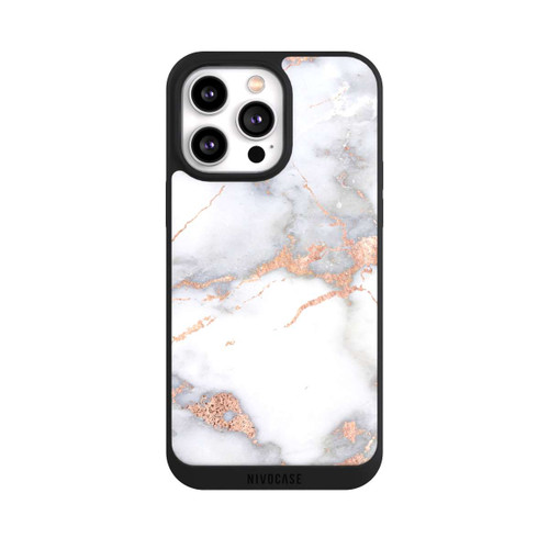 Apple iPhone 14 Pro Max NIVOpure White and Golden Marble Look